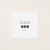 Rustic Floral Earring Earring Jewelry Display Kaar Vierkante Visitekaartjes (Achterkant)