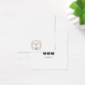 Rustic Floral Earring Earring Jewelry Display Kaar Vierkante Visitekaartjes (Bureau)