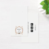 Rustic Floral Earring Earring Jewelry Display Kaar Visitekaartje (Bureau)