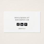 Rustic Floral Earring Earring Jewelry Display Kaar Visitekaartje (Achterkant)