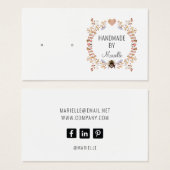 Rustic Floral Earring Jewelry Display Kaart (Voorkant /achterkant)