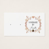 Rustic Floral Earring Jewelry Display Kaart (Voorkant)