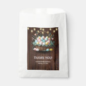 Rustic Floral Easter Eggs Baby shower Bedankzakje (Voorkant)