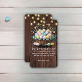 Rustic Floral Easter Eggs Baby shower Informatiekaartje
