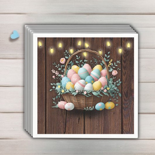 Rustic Floral Easter Eggs Baby shower Servet