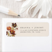 Rustic Floral Elegant Bride + Groom | Retourlabel Etiket (Insitu)