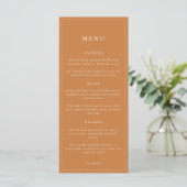 Rustic Floral Elegant Minimal Wedding | Menu (Staand voorkant)
