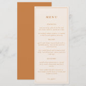 Rustic Floral Elegant Minimal Wedding | Menu (Voorkant / Achterkant)