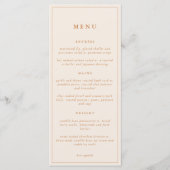 Rustic Floral Elegant Minimal Wedding | Menu (Voorkant)