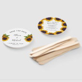 Rustic floral elegant script wedding save date handwaaier (Niet-gemonteerd)