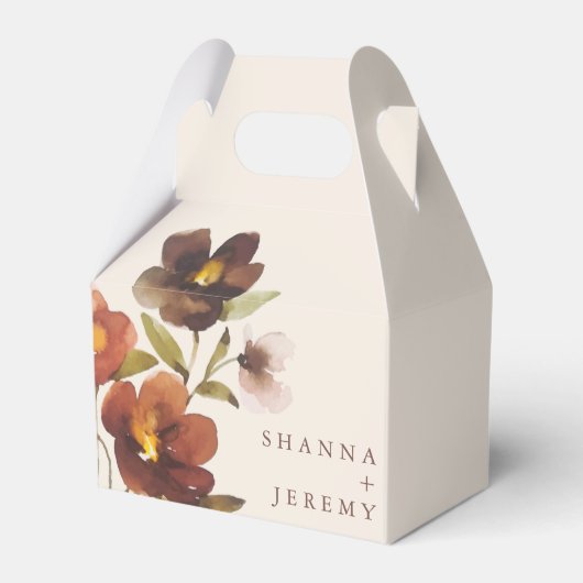 Rustic Floral Elegant | Weddenschap Bedankdoosjes (Voorkant Zijde)