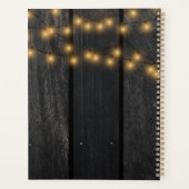 Rustic floral elegant wood bride and groom wedding planner (Achterkant)