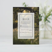 Rustic Floral Enchanted Forest Tree Wedding RSVP I Kaart (Staand voorkant)