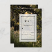 Rustic Floral Enchanted Forest Tree Wedding RSVP I Kaart (Voorkant / Achterkant)