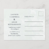 Rustic Floral Eucalyptus Sage Green Notice Aankondigingskaart (Achterkant)