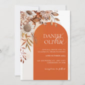 Rustic Floral Fall Huwelijksuitnodiging Kaart (Voorkant)