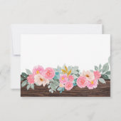Rustic Floral Flat Thank You Card (Achterkant)