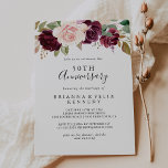 Rustic Floral Foliage 50th Wedding Jubileum Kaart<br><div class="desc">Deze rustige florale blaadje-uitnodiging ter gelegenheid van de 50ste trouwdag is perfect voor een moderne trouwdag. Het ontwerp is voorzien van prachtige en kleurrijke handgetekende bloemen en bladeren,  die elegant in aantrekkelijke bouquets zijn gegoten. Verander het aantal om een verjaardagsmijlpaal te vieren.</div>