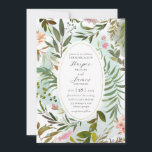 Rustic Floral Forest Greenery Wedding Invitation Kaart<br><div class="desc">Deze waterverf is perfect voor je speciale dag.</div>