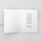 Rustic Floral Friends Wedding Anniversary Kaart (Binnen)