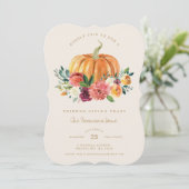 Rustic Floral Friendsgiving Kaart (Staand voorkant)