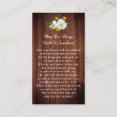 Rustic Floral Funeral Memorial Prayer Kaart Foto Contactkaartje (Achterkant)