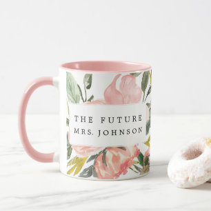 Rustic Floral Future Mrs Coffee Mok