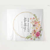 Rustic Floral Future Mrs. Vrijgezellenfeest Achter Wandkleed (Voorkant (horizontaal))