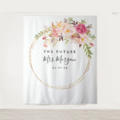 Rustic Floral Future Mrs. Vrijgezellenfeest Achter Wandkleed (Voorkant)