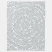 Rustic Floral Garland Folk Art Pattern Fleece (Voorkant)