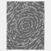 Rustic Floral Garland Folk Art Pattern Fleece Deken (Voorkant)