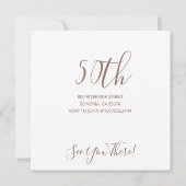 Rustic Floral Ggloing String Lights Birthday Party Kaart (Achterkant)