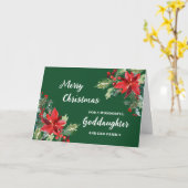 Rustic Floral Godfather & Family Vrolijk Kerstfees Kaart (Gele Bloem)