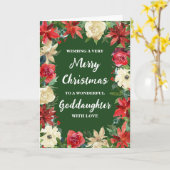 Rustic Floral Godfather Vrolijk Kerstfeest Kaart (Gele Bloem)