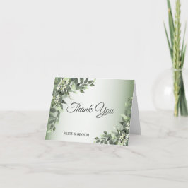 Rustic Floral Greenery Eucalyptus Leaves Bedankkaart