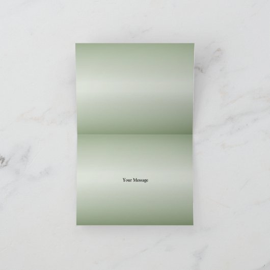 Rustic Floral Greenery Eucalyptus Leaves Bedankkaart (Binnen)