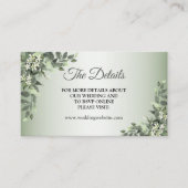 Rustic Floral Greenery Eucalyptus Leaves Details Informatiekaartje (Voorkant)