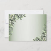 Rustic Floral Greenery Eucalyptus Leaves RSVP Kaartje (Achterkant)