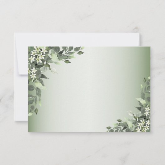 Rustic Floral Greenery Eucalyptus Leaves RSVP Kaartje (Achterkant)