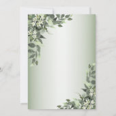 Rustic Floral Greenery Eucalyptus Leaves Wedding Kaart (Achterkant)