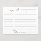 Rustic Floral Greenery Vrijgezellenfeest Recipe Ka (Voorkant)