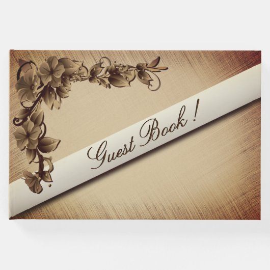 Rustic Floral Guest Book Gastenboek (Voorkant)