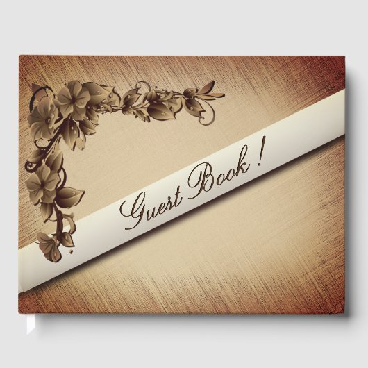 Rustic Floral Guest Book Gastenboek (Voorkant)