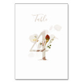 Rustic Floral Handgeschreven Manuscript 4 Wedding Kaart (Voorkant)