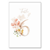 Rustic Floral Handgeschreven Manuscript 6 Wedding Kaart (Achterkant)