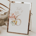 Rustic Floral Handgeschreven Manuscript 6 Wedding Kaart<br><div class="desc">Een elegant getal 6 floral design voor alle seizoenen in meerdere tinten crème,  groen en Bourgogne,  met een handgeschreven kalligrafiekscript maakt uw trouwtafel tot een duidelijke stand-out. Ideaal voor trouwrepetities,  voor feestjes,  vrijgezellenfeesten en nog veel meer.</div>