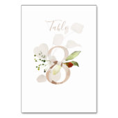 Rustic Floral Handgeschreven Manuscript 8 Weddensc Kaart (Achterkant)