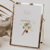 Rustic Floral handgeschreven script 7 Wedding Kaart