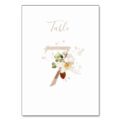 Rustic Floral handgeschreven script 7 Wedding Kaart (Achterkant)