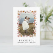 Rustic Floral - Hartelijk dank Bedankkaart (Staand voorkant)